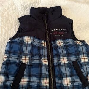 G.H. Bass & Co. Navy and Blue Plaid Vest